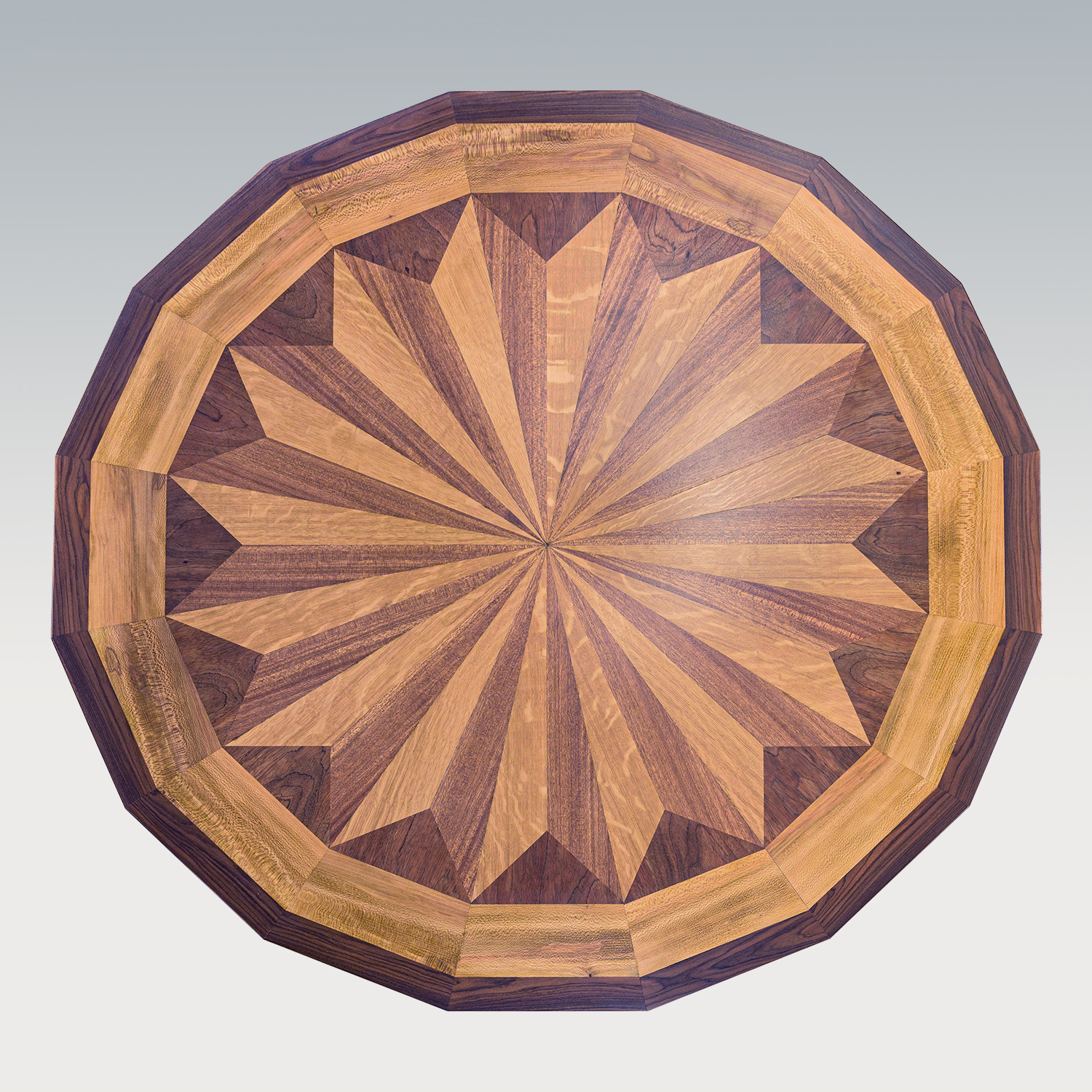 Top-down view of geometric starburst pattern