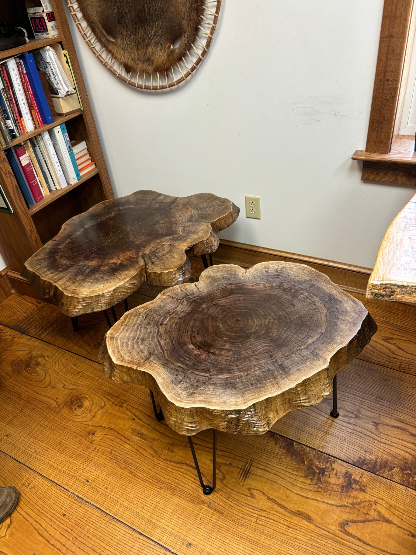 Live edge coffee table detail