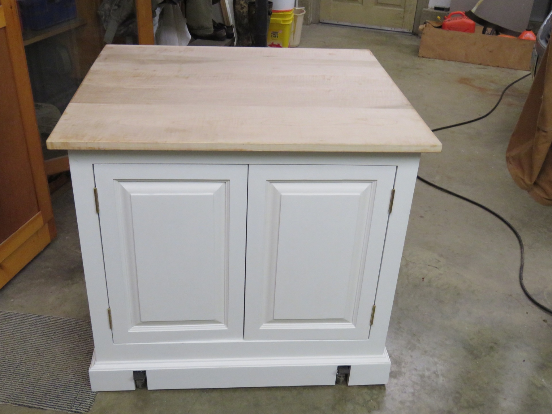 Curly Maple Kitchen Island
