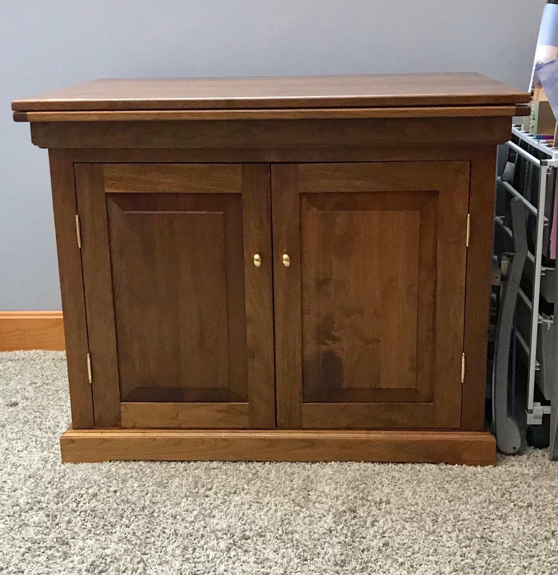 Walnut Sewing Cabinet