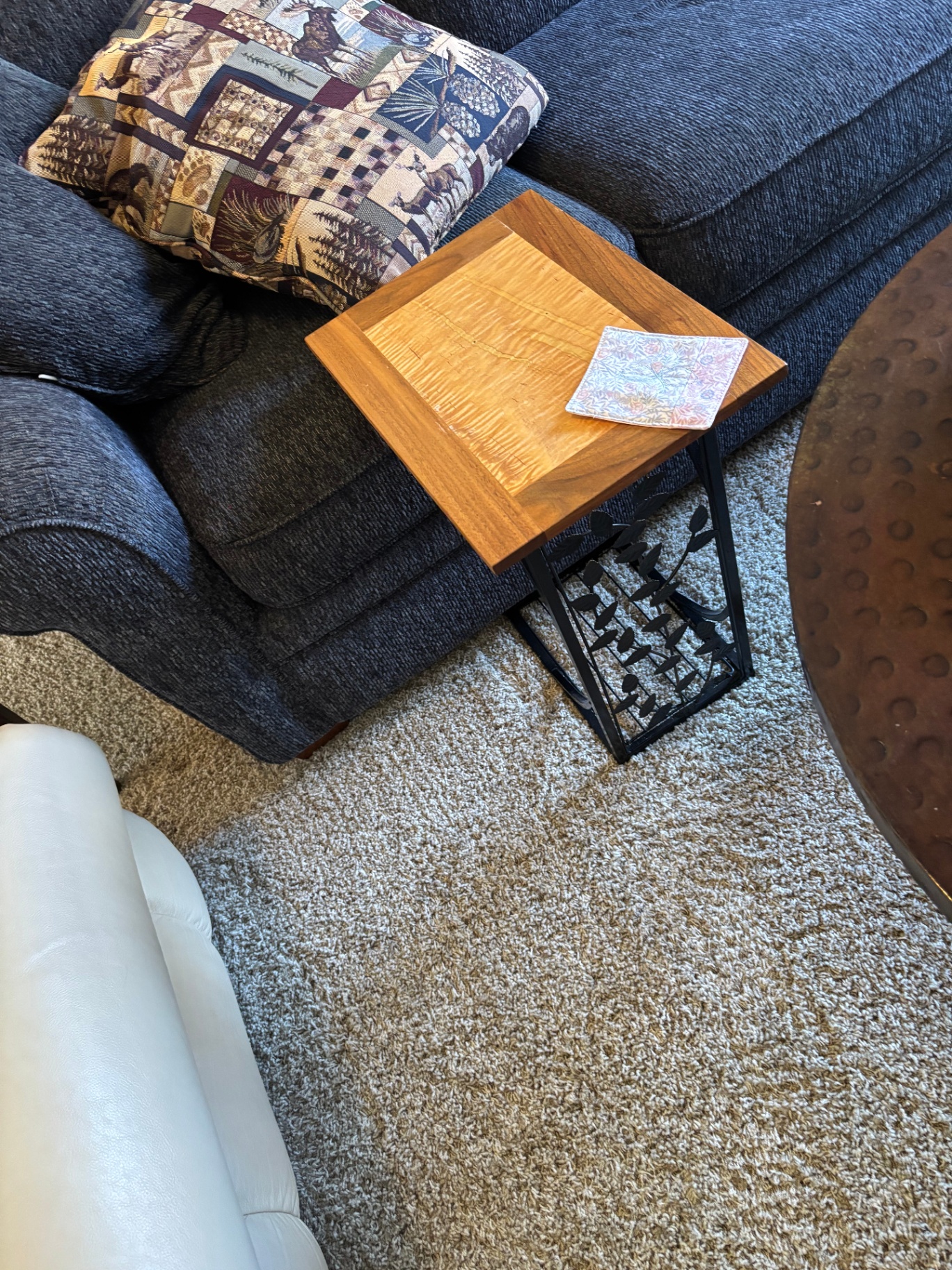 Curly Maple Sewing Machine Side Table