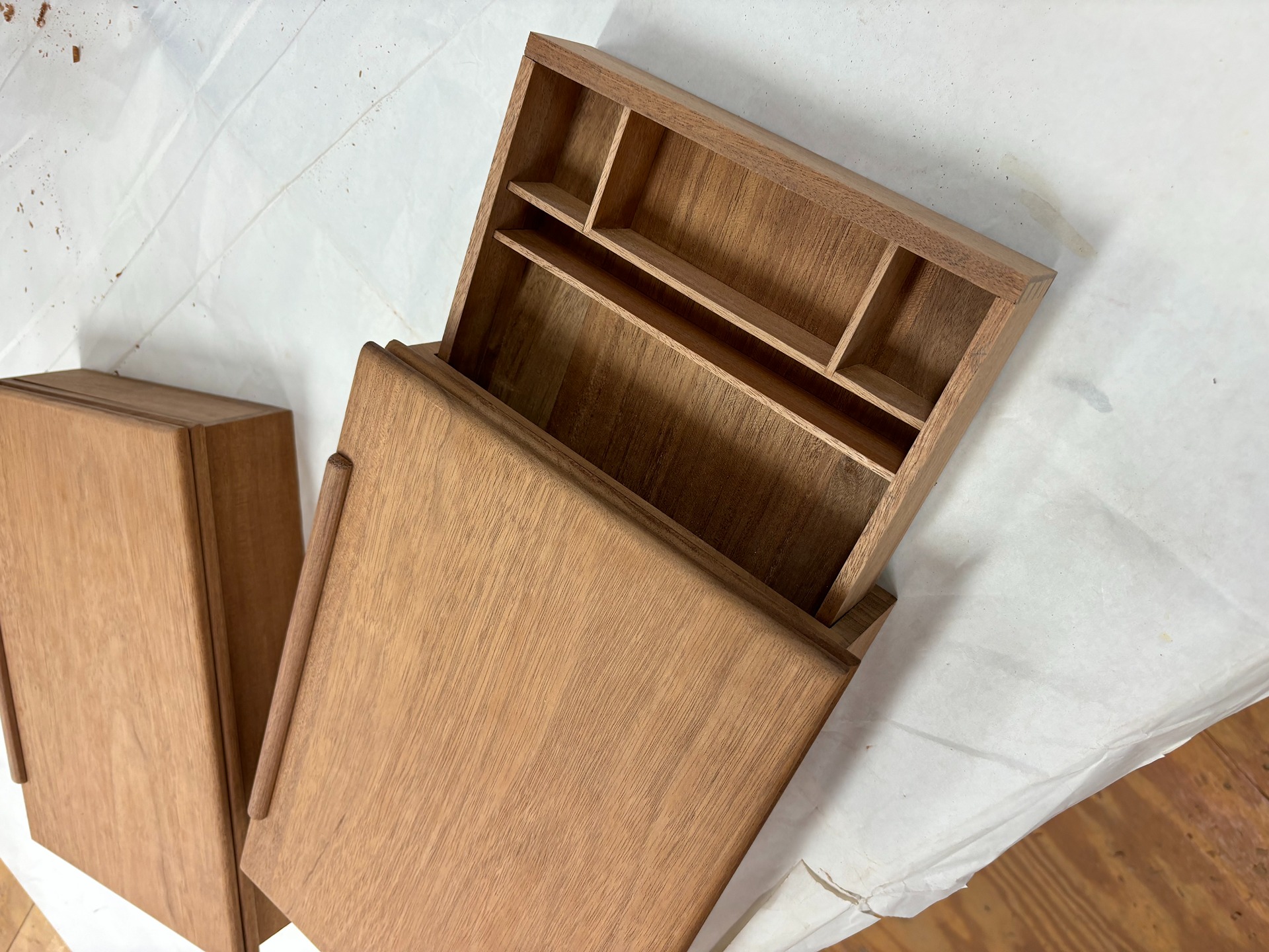Writing desk open