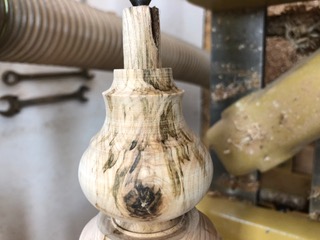 Cane Top on the Lathe
