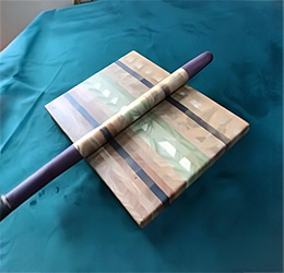 End Grain Cutting Board with Rolling Pin